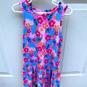 Disney, Pink & Blue, Sleeveless, Stitch, Dress, Size 5T